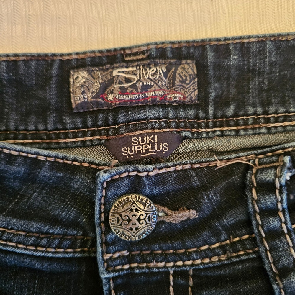 Silver Jeans Suki Surplus Women 29x34 Dark Wash Bootcut Mid Rise - Picture 3 of 7